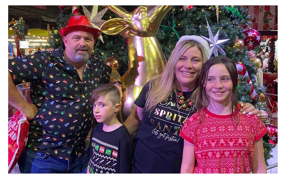 Lorraine with husband and 2 children