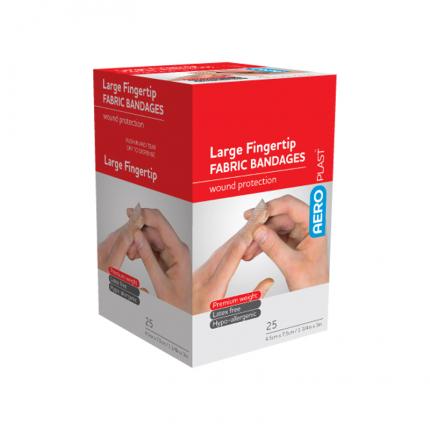 Adhesive dressing - fabric fingertip (box of 25)