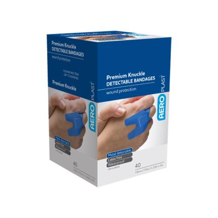 Adhesive dressing - knuckle detectable blue