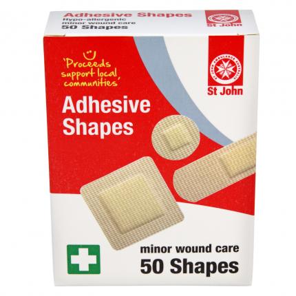 Adhesive dressing - plastic assorted shapes (box of 50)