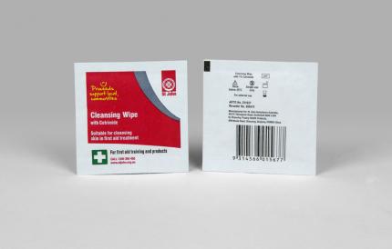 Cleansing wipes with cetrimide