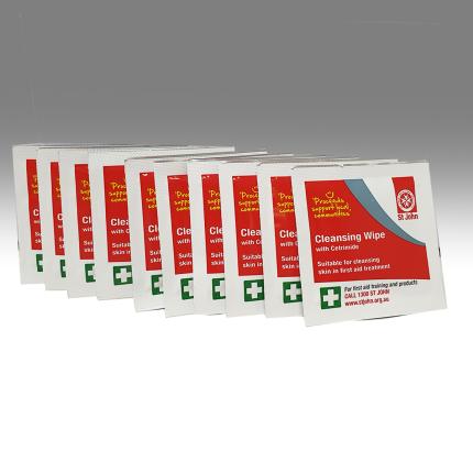 Cleansing wipes with cetrimide