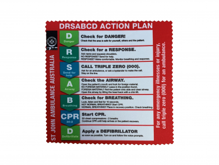 DRSABCD action plan lens cloth