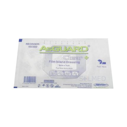 Dressing - Asguard clear film dressing 6cm x 7cm