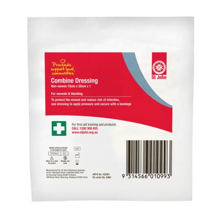 Dressing - combine sterile 10cm x 20cm