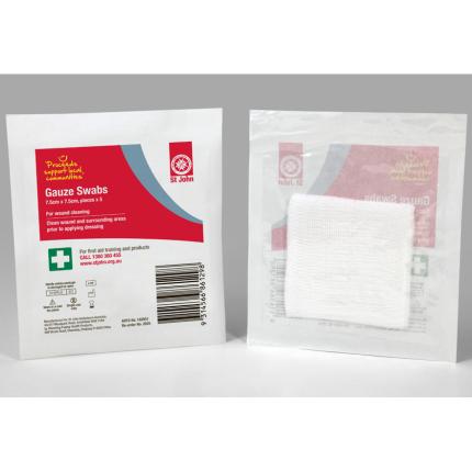 Dressing - gauze swab sterile 5 x 7.5cm x7.5cm