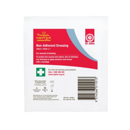 Dressing - non-adherent 10cm x 10cm