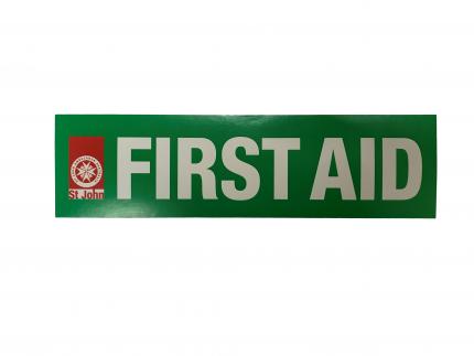 First aid sticker 22cm x 6cm