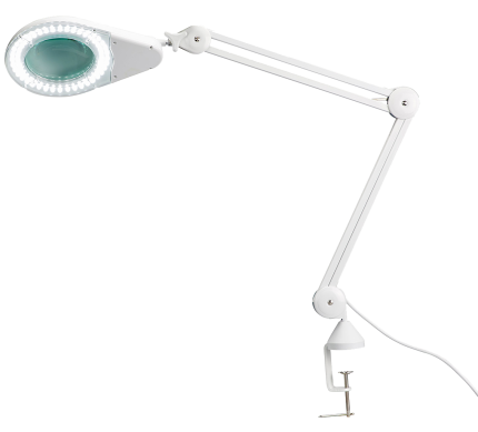 Magnifying LED lamp with table clamp 1.2m extension