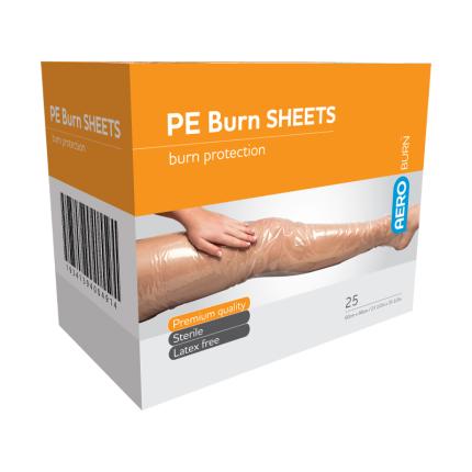 Polythene sheets - burns sheet large 60cm x 90cm