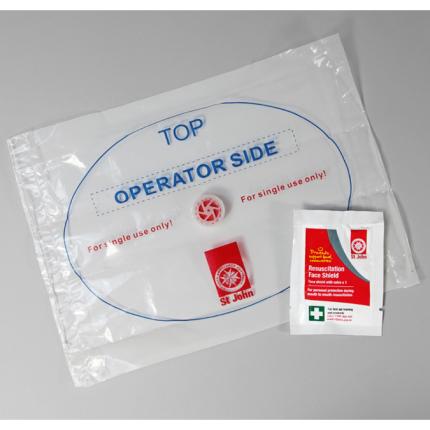 Resuscitation face shield with valve