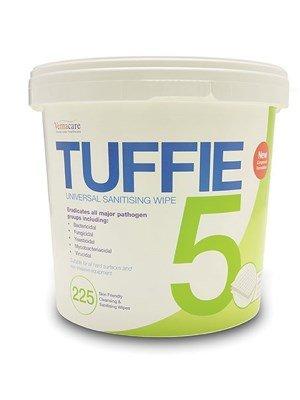 Tuffie 5 universal wipes (tub of 225)