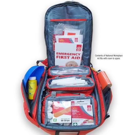 Workplace National Mobile First Aid Backpack / AED carry case included