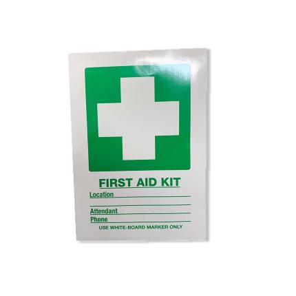 First aid kit location sticker - large	