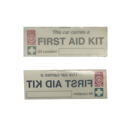 First aid kit location sticker - small	