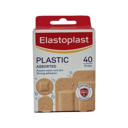 Elastoplast Water Resistant Plastic Plasters Assorted 40 Pack