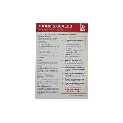 Burns and scalds instruction card FAC160 
