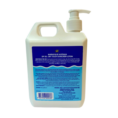 Marine Blue Sunscreen SPF 50+ 1L Pump back