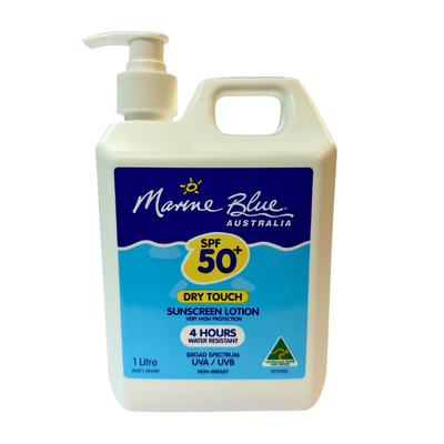 Marine Blue Sunscreen SPF 50+ 1L Pump front