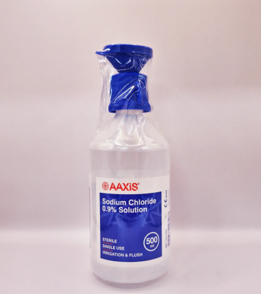 Sodium chloride solution bottle