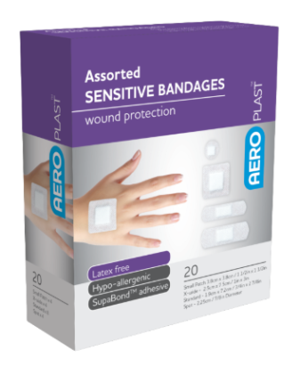 Adhesive dressing Sensitive Skin Assorted 20 Pack
