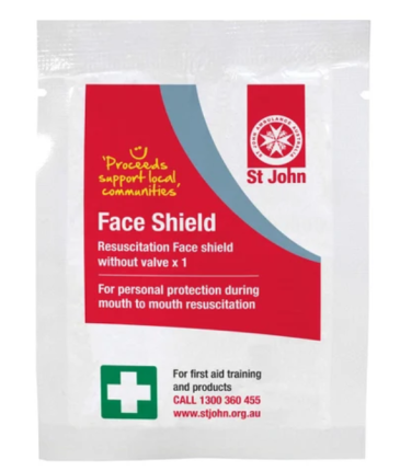 Resuscitation face shield without valve